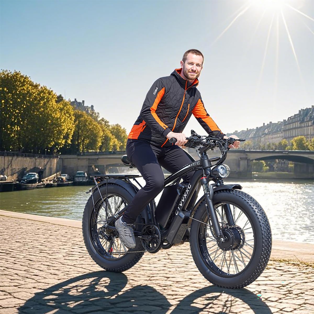 RIDEN X6 Dual-Motor Fat-Tyre Electric Bike | 52V Removable Battery, 7-Speed, 24" Fat Tyres, Hydraulic Brakes