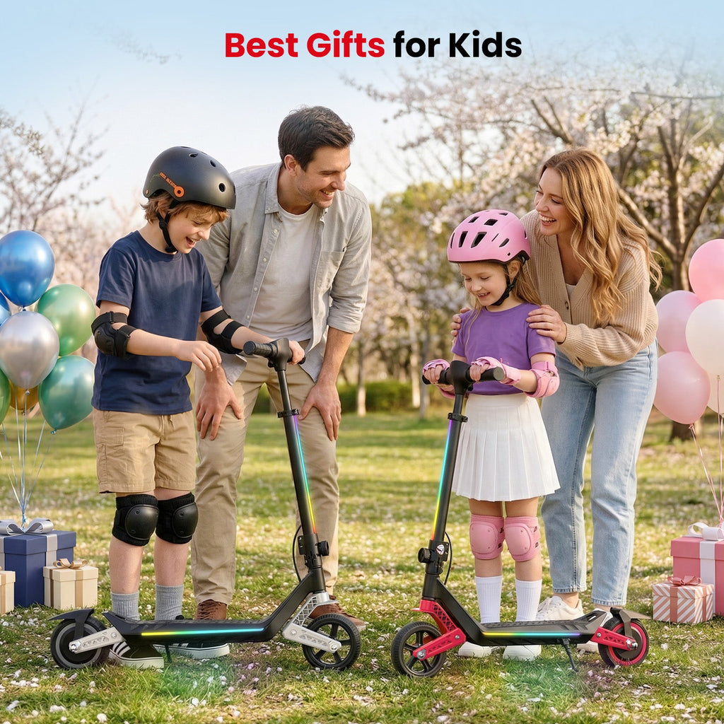 iScooter K6 Kids Electric Scooter | Dual Suspension, LED Display, Top Speed 9mph, Ages 6+