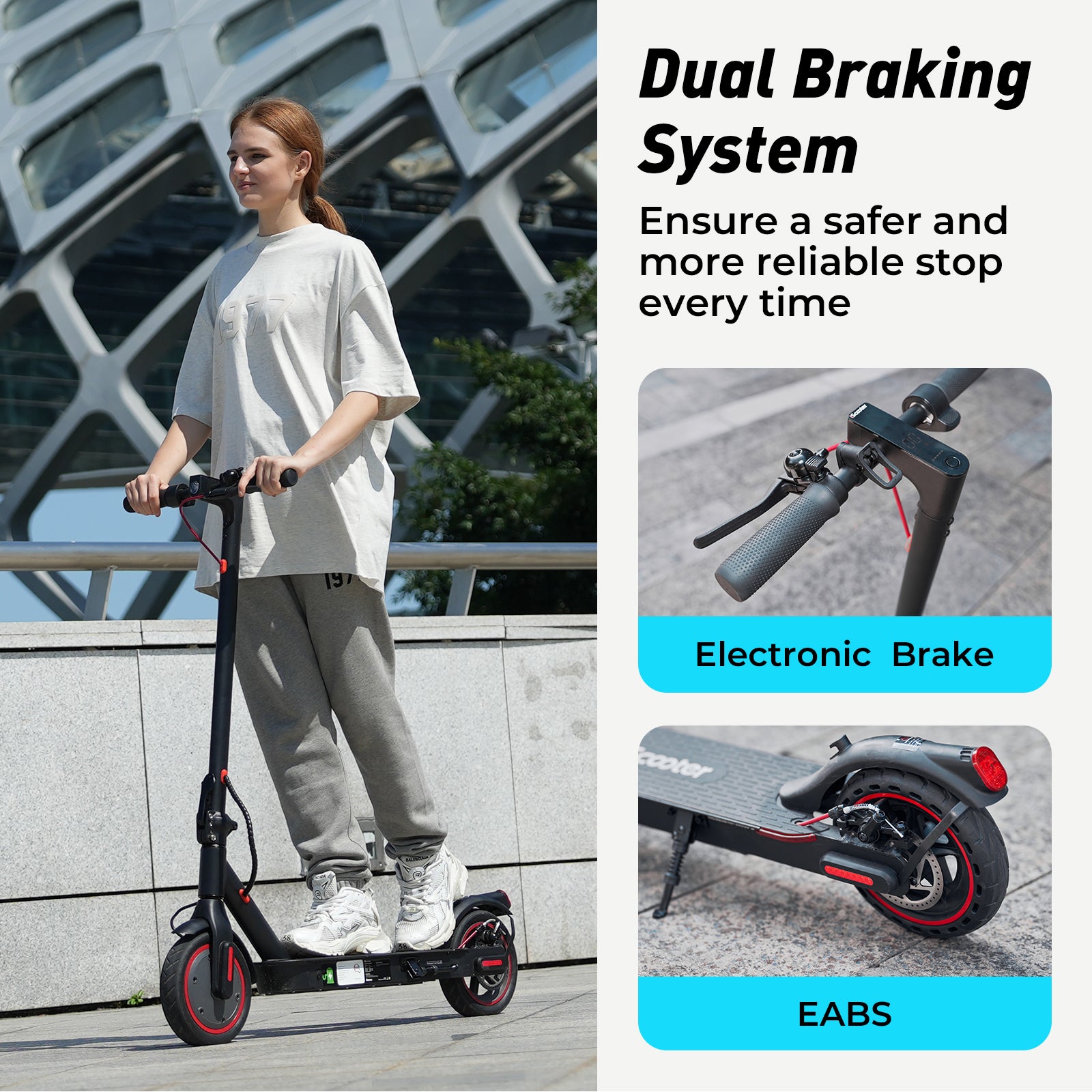 iScooter i9 Folding Electric Scooter for Adults | 350W, Top Speed 18mph, 18-Mile Range, 8.5" Tyres, 12.5kg