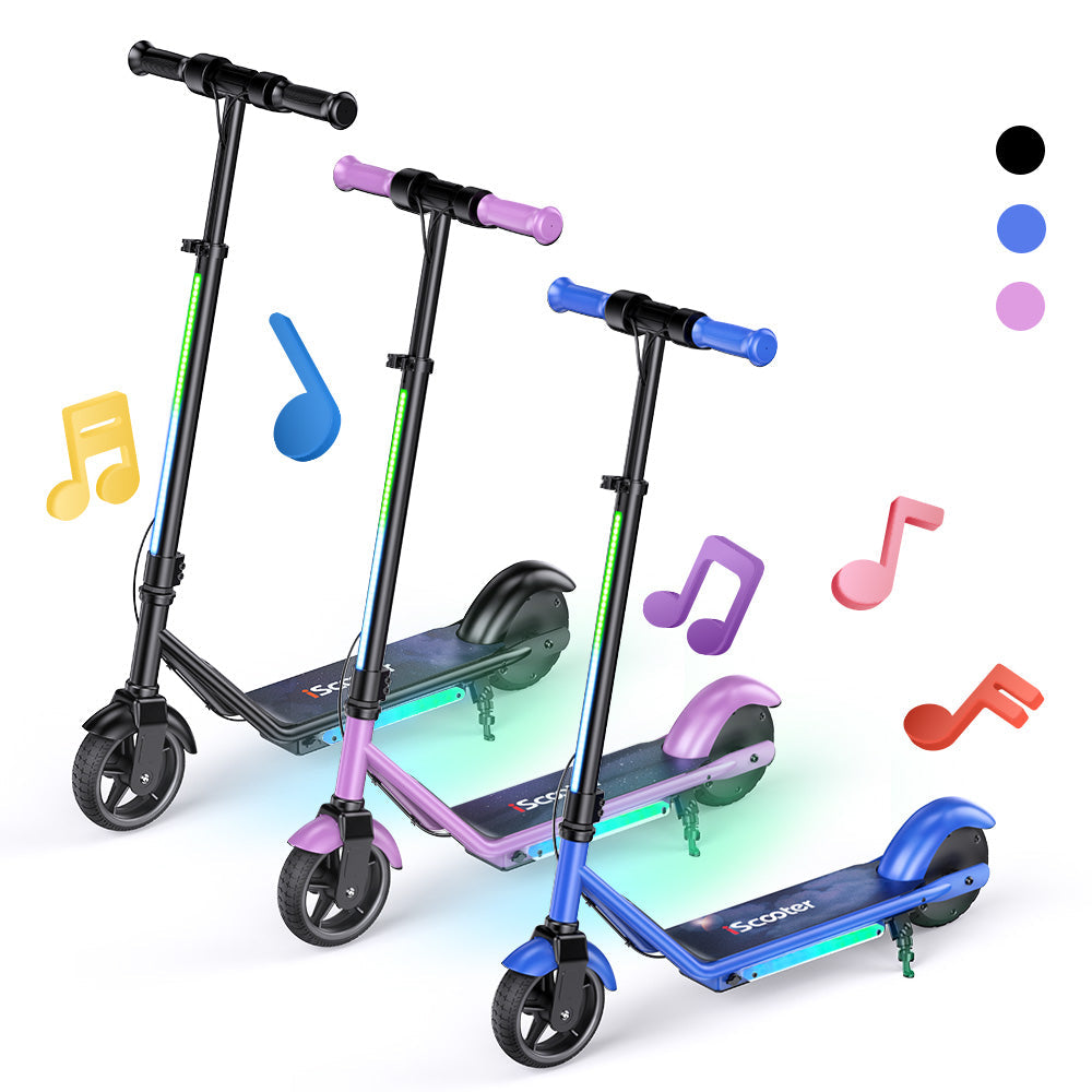 iScooter iK3Pro Kids Electric Scooter | Height-Adjustable, Colourful LED Lights, Top Speed 6mph, Ages 4+