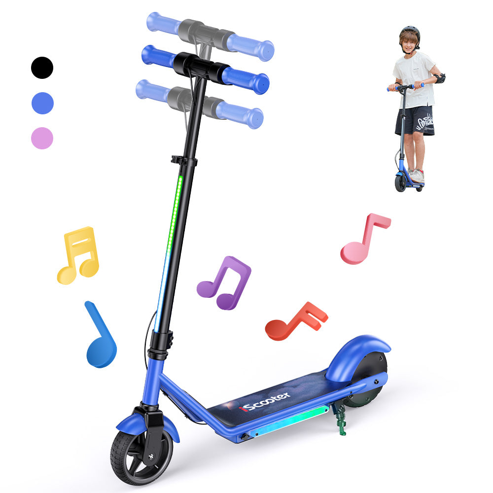 iScooter iK3Pro Kids Electric Scooter | Height-Adjustable, Colourful LED Lights, Top Speed 6mph, Ages 4+