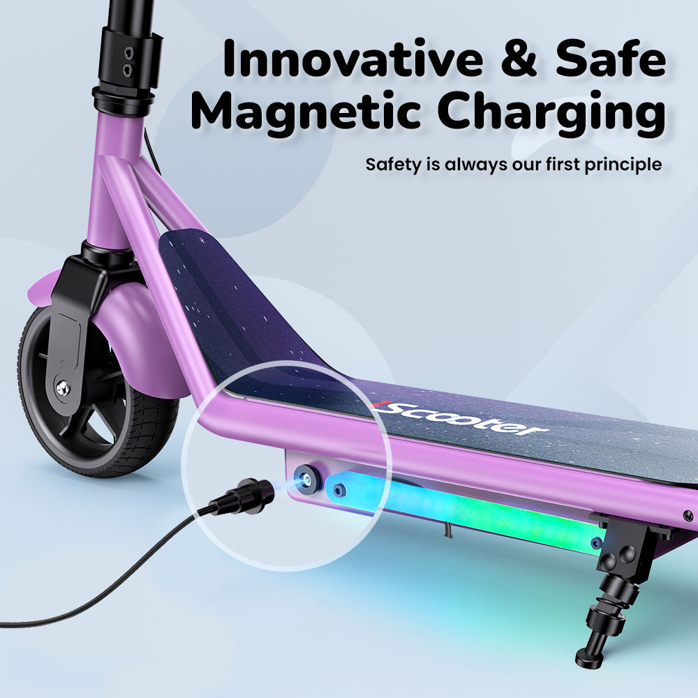 iScooter iK3Pro Kids Electric Scooter | Height-Adjustable, Colourful LED Lights, Top Speed 6mph, Ages 4+