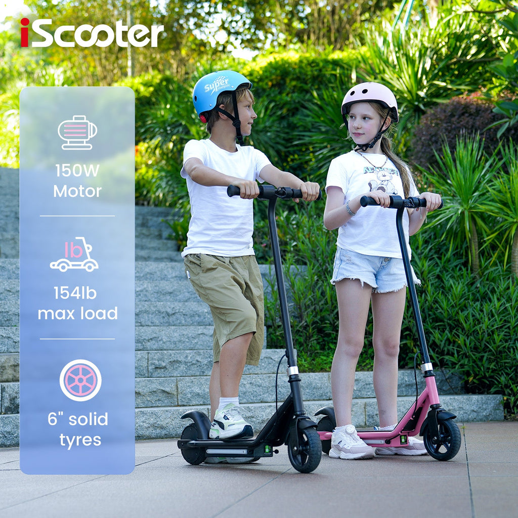 iScooter iK3Pro Kids Electric Scooter | Height-Adjustable, Colourful LED Lights, Top Speed 6mph, Ages 4+