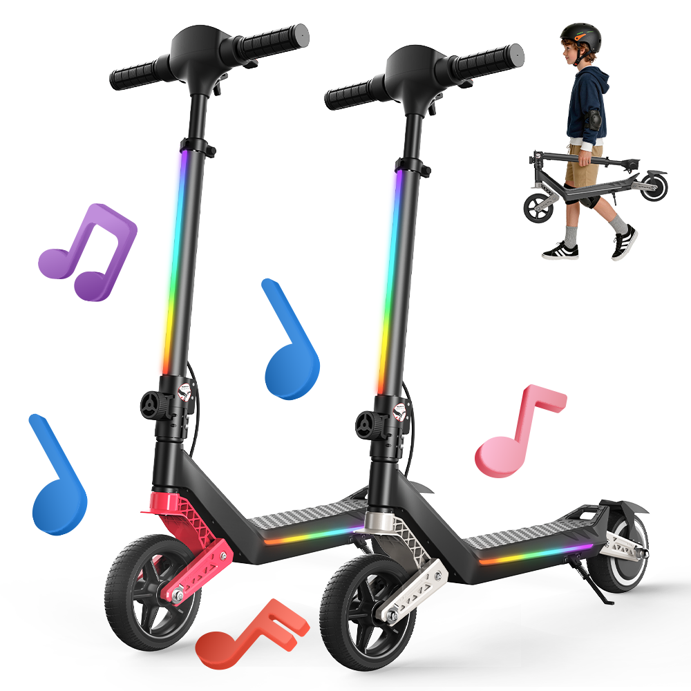 iScooter K6 Kids Electric Scooter | Dual Suspension, LED Display, Top Speed 9mph, Ages 6+