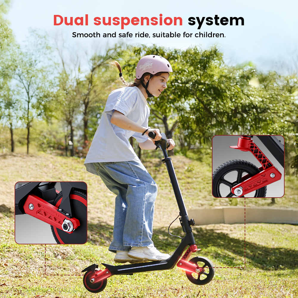 iScooter K6 Kids Electric Scooter | Dual Suspension, LED Display, Top Speed 9mph, Ages 6+